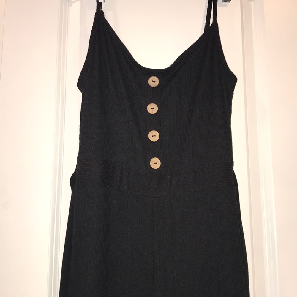 Black cotton jumpsuit